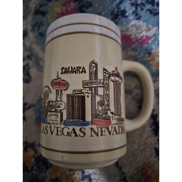 Unbranded | Dining | Vintage Rare Coffee Mug Cup Old Las Vegas Nevada ...